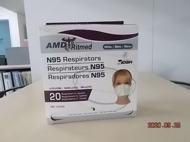 N95マスク19枚を寄付いただきました。